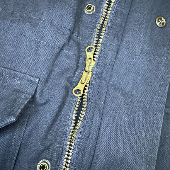 J.Crew Men’s Quilted Field Utility Jacket Navy Size Small Cotton Lined Barn Coat - Picture 7 of 16